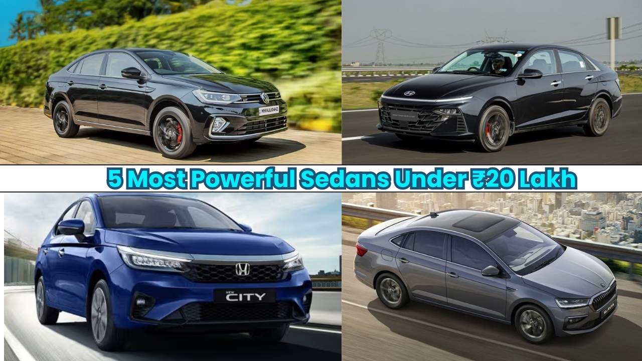 5 Most Powerful Sedans Under ₹20 Lakh in India: 160 PS to 115 PS Ranked