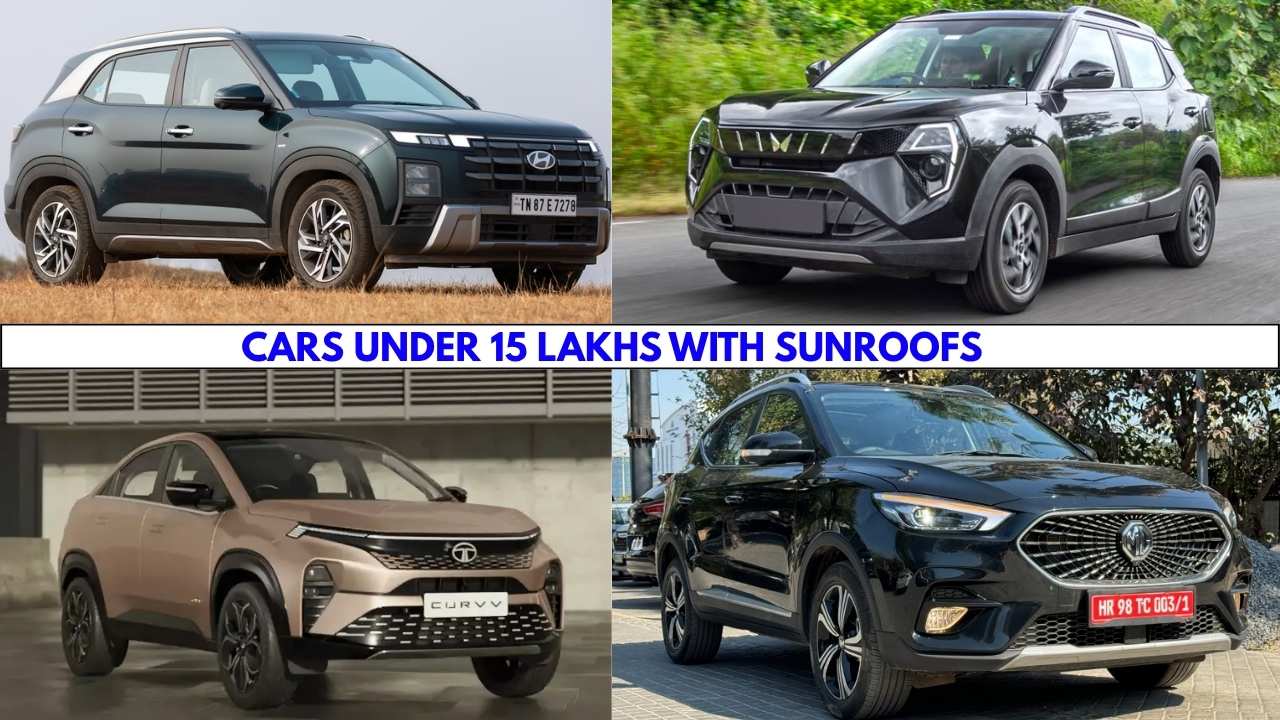 Cars Under 15 Lakhs With Sunroofs: Meet the Most Affordable Panoramic Sunroof SUVs