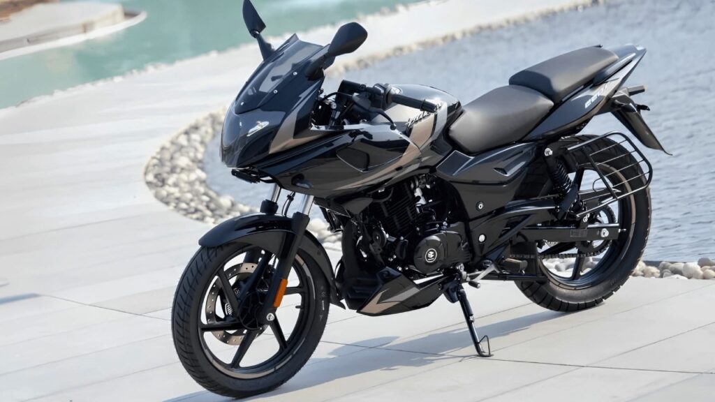 Bajaj Pulsar 220F with LED headlight in black