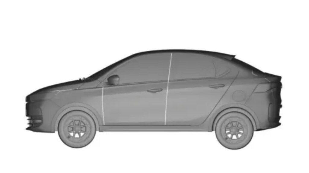 Tata Tigor facelift patent side design