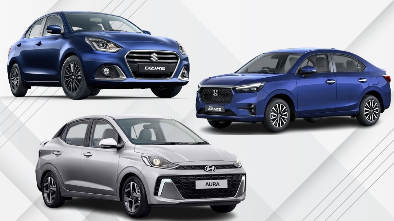 Top 3 Best Sedans in India 2026: Dzire, Amaze, Aura From ₹6 Lakh