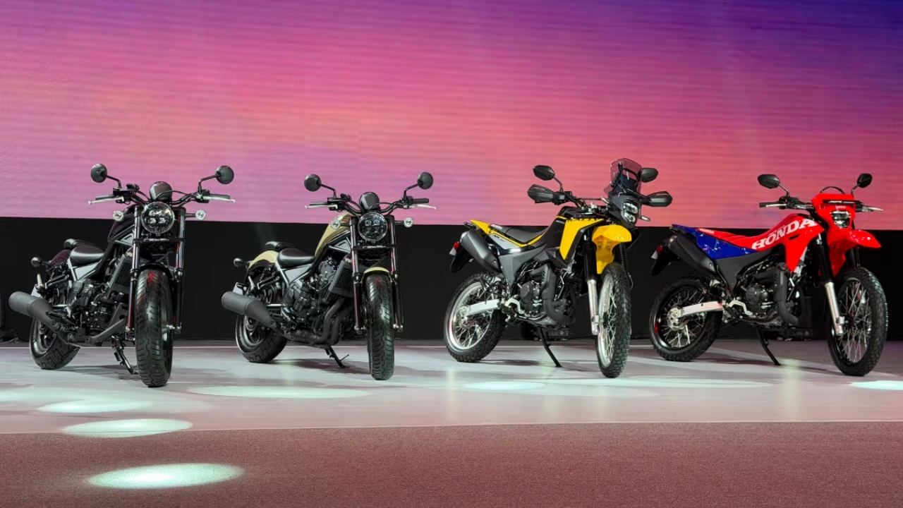Honda Unveils 5 New Motorcycles for India: CB 500, Rebel 300, Rebel 500, XR 300L & XR 300 Rally