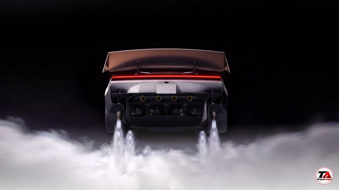Tesla Roadster flying