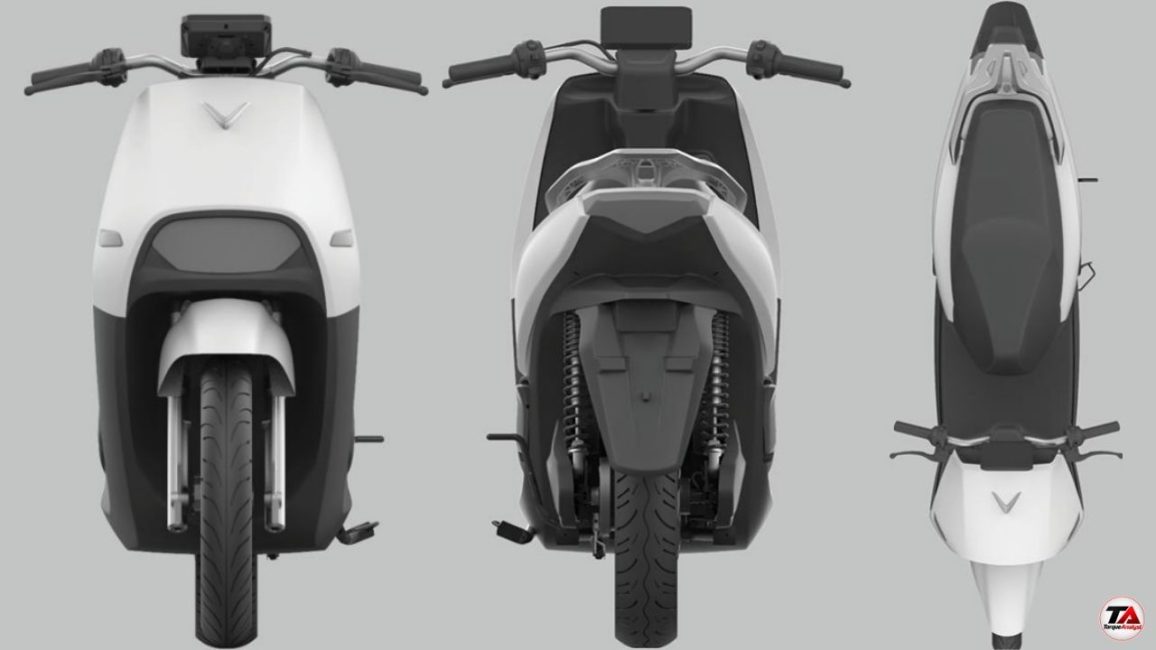 VinFast Electric Scooter front rear top view patent